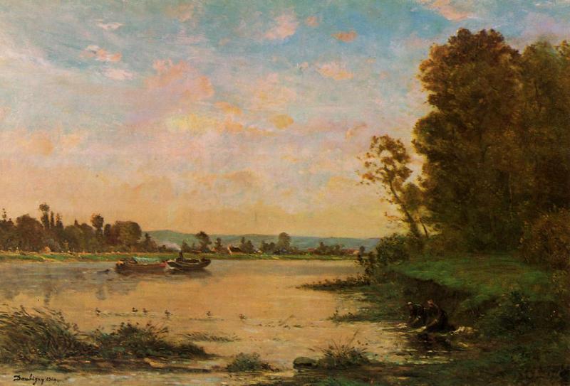 Charles-Francois Daubigny Summer Morning on the Oise Sweden oil painting art
